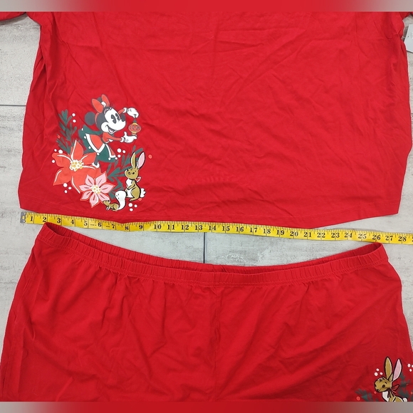 Disney Parks Women's Red Minnie Mouse Christmas Pajama Set 3XL NWT - Picture 10 of 13